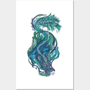 Imperial Water Dragon II Posters and Art